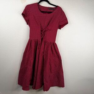 Gown Town Dress Women s Red Size XL Retro Flare Swing Pinup